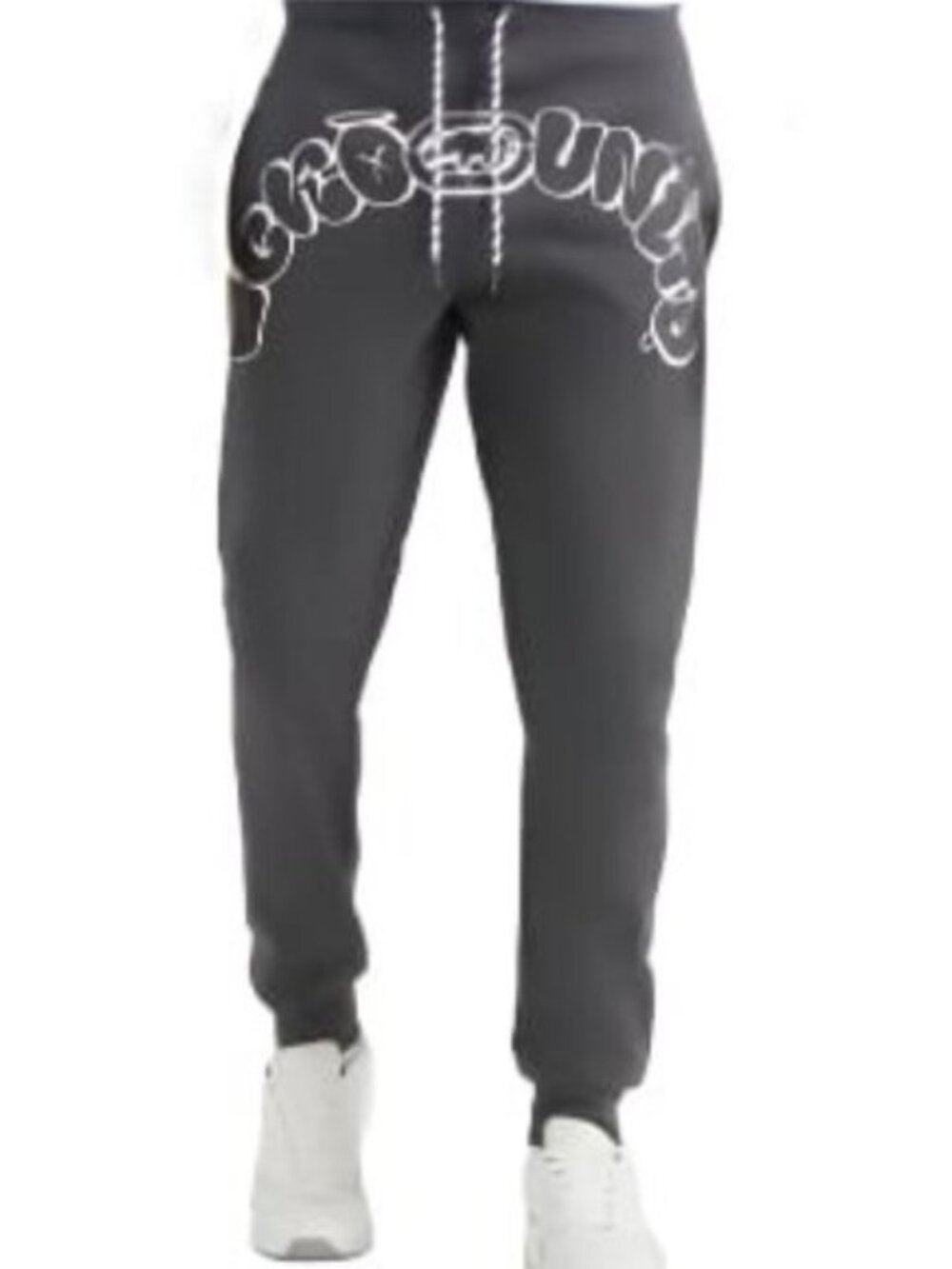 Brand New Authentic Ecko Unltd. Men's Script Joggers - Charcoal Grey Med. NWT